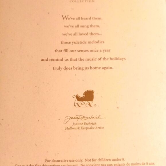 2006 Hallmark Jingle Bells Sleigh Ornament Yuletide Harmony Handcrafted & Metal - Picture 5 of 5